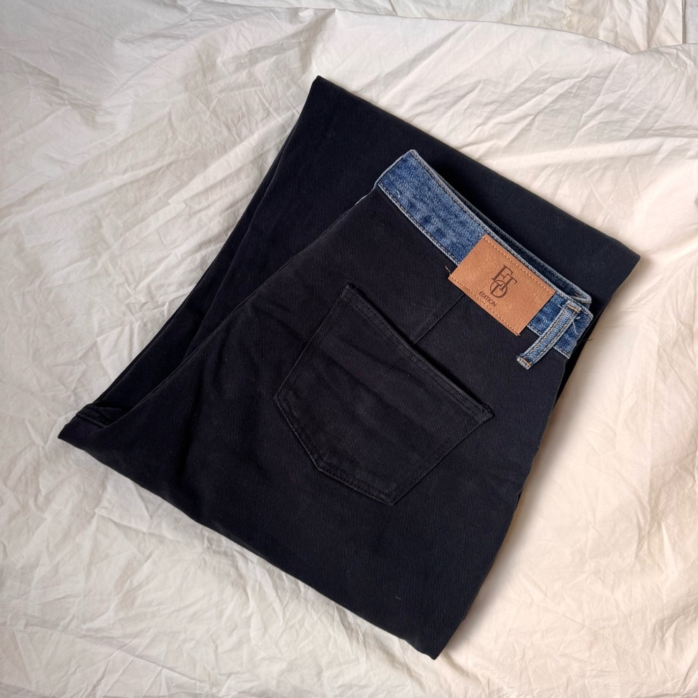 Frankie Shop Hayla Contrast Denim Pants. Size M/L. NWOT - Picture 2 of 4
